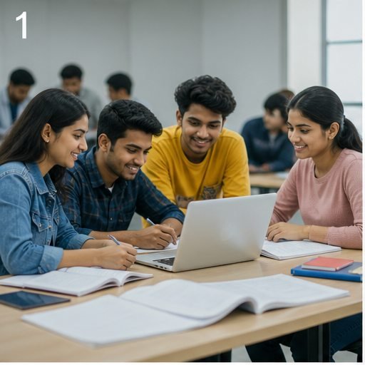 Students learning together